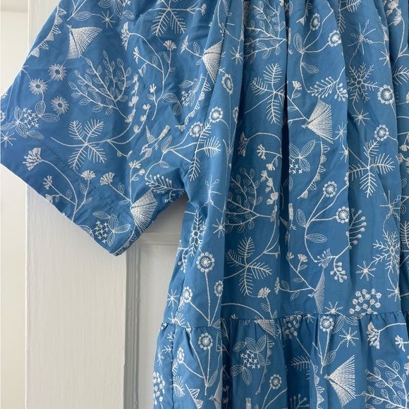 Caron Callahan AMELIA DRESS IN SKY MEADOW EMBROIDERY - Size XS, NWOT - Picture 2 of 3